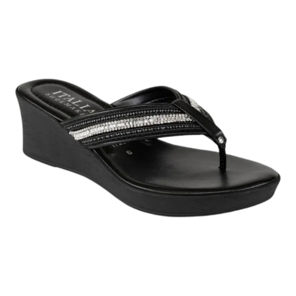 Italian Shoemakers Shoes - Italian Shoemakers Women's Thong Wedge Sandals - Eleina